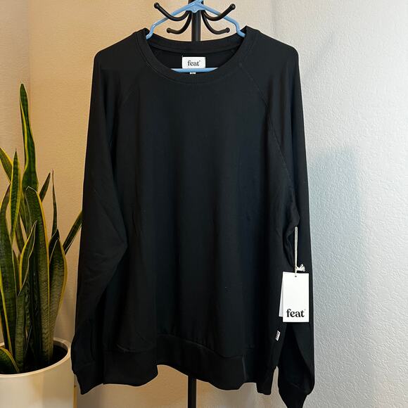 NWT Feat Unisex The Standard Crewneck Sweatshirt Roam Fabric Size XL Color Black - Picture 5 of 5